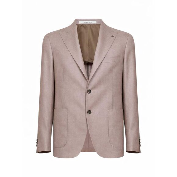 Tagliatore Men Dove Grey Virgin Wool Blend Single-Breasted Montecarlo Blazer